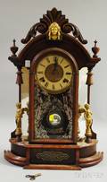 Ansonia Walnut Mantel Clock