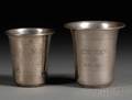 Two Silver Kiddush Cups