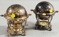 Two Victorian Dometop Silverplated Egg Warmers