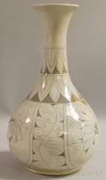 Korean Ceramic Vase with Incised Decoration