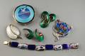 Group of Mostly Scandinavian Sterling Silver and Enamel Jewelry