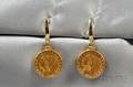 2 12 Dollar Gold Indian Quarter EagleMounted Earpendants