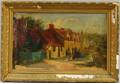 19th Century European School Oil on Canvas Village Scene