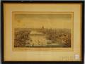 Framed Laurie  Whittle Handcolored Engraving View of the City of London Next the River Thames