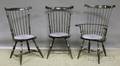 Set of Six Reproduction Windsor Fanback Dining Chairs