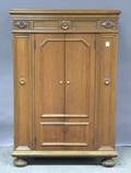 Late Victorian Carved Walnut Twodoor Side Cabinet