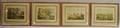 Set of Four Framed IW Laird Handcolored Lithograph Hunting Prints