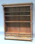 Victorian Eastlaketype Carved Cherry Open Bookcase