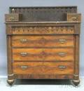 Victorian Gothic Revival Mahogany Veneer Bureau