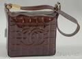 Chanel Aubergine Patent Leather Quilted Purse