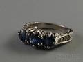14kt White Gold Sapphire and Diamond Ring