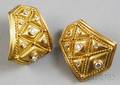 18kt Gold and Diamond Athena Quilted Earrings