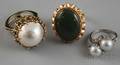 Three Pearl and Jade Rings