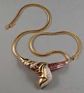 14kt Gold Diamond and Ruby Necklace