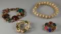 Four Gold and Stone Jewelry Items