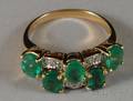 14kt Gold Emerald and Diamond Ring