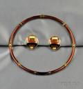 18kt Gold and Enamel Necklace and Earclips La Nouvelle Bague