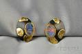 Mixed Metal and Assembled Opal Earclips Janiye