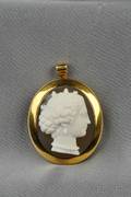 Antique Hardstone Cameo PendantBrooch