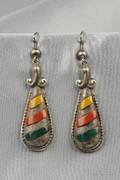 Antique Silver and Scottish Agate Earpendants