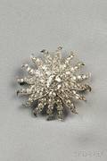 Edwardian Diamond Sunburst PendantBrooch Tiffany  Co