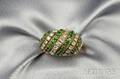 18kt Gold Emerald and Diamond Ring
