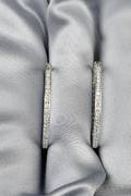 14kt White Gold and Diamond Hoop Earrings