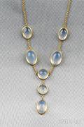 14kt Gold and Moonstone Necklace