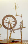 Pennsylvania oak spinning wheel late 18th c