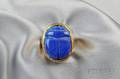 18kt Gold and Lapis Scarab Ring