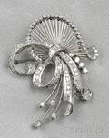 Platinum and Diamond Brooch