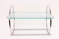 Eileen Gray Style Chrome  Glass Coffee Table