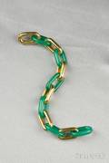 18kt Gold and Green Chalcedony Bracelet Tiffany  Co