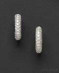 18kt White Gold and Diamond Earpendants Gioia