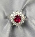 Platinum Ruby and Diamond Ring Tiffany  Co