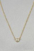 18kt Gold and Diamond Necklace Elsa Peretti Tiffany  Co