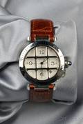 Stainless Steel Pasha Wristwatch Cartier