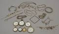 Group of Sterling Silver Jewelry and Pocket Watches