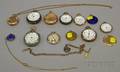 Group of Pocket Watches and Cases