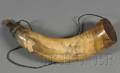 Powder Horn with Scrimmed and Carved Decoration