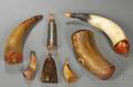 Six Powder Horns and Measures of Various Pattern