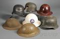 Group of Seven Military Helmets