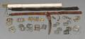 Belt and Bayonet Scabbard and a Collection of Early Shoe Buckles