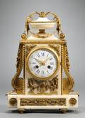 Onyx and Ormolu French Mantel Clock by Raingo Freres