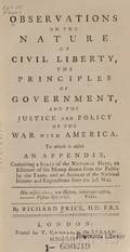 Civil Liberty and Principles of Government Price Robert 17231791