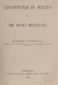 Mexico and the United States Travel Ruxton George Frederick