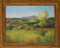 Kyra Markham American 18911967 Landscape View with Fields Hills and Purple Mountains