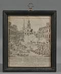 Framed FacSimile Engraving of Paul Reveres Boston Massacre