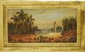 American School 19th20th Century Tropical Coastal View with Lighthouse