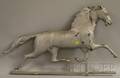 Silverpainted Molded Copper and Cast Iron Running Horse Weather Vane